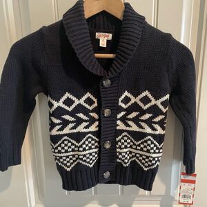 NWT Target Cat And Jack Fair Isle Baby Toddler Knit Cardigan Sweater Top 3T